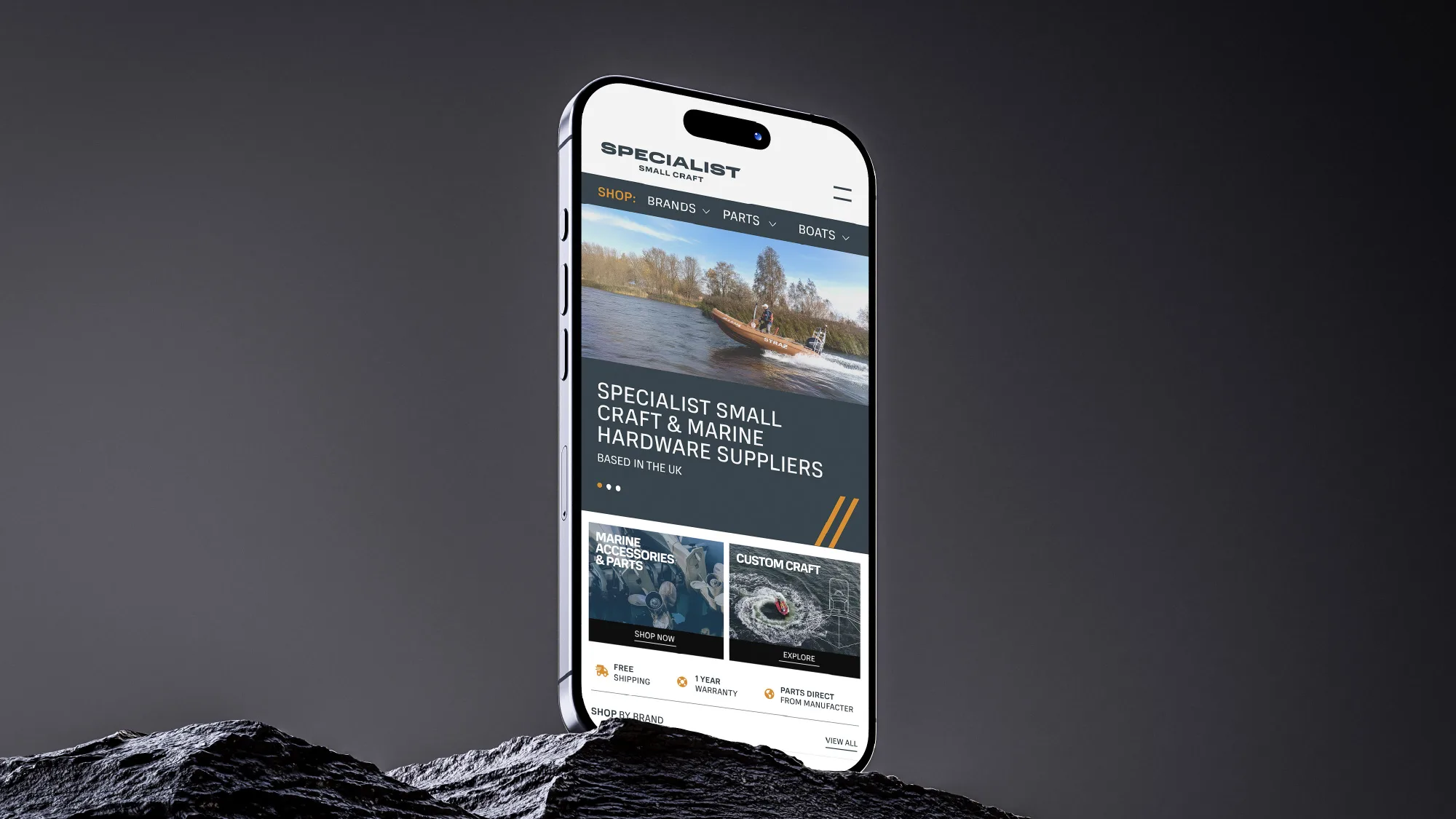 Specialist Small Craft – Shopify mobile view