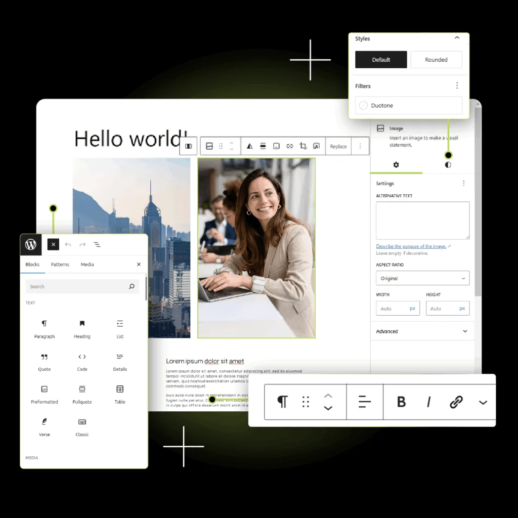 Full site editing in WordPress
